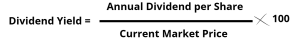 formula divende yield stock 